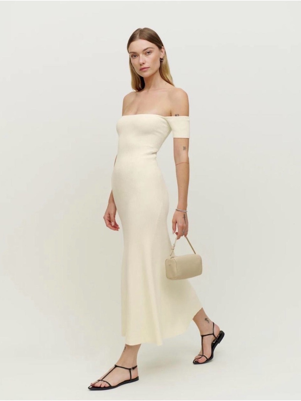Reformation Arielle Cotton Knit Dress